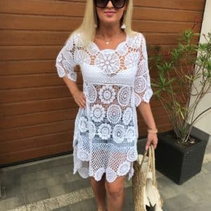 Tunika boho biała