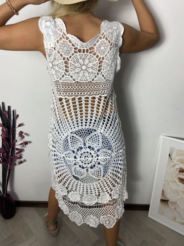 Bluzka Boho Sun Long Biała - obrazek 3